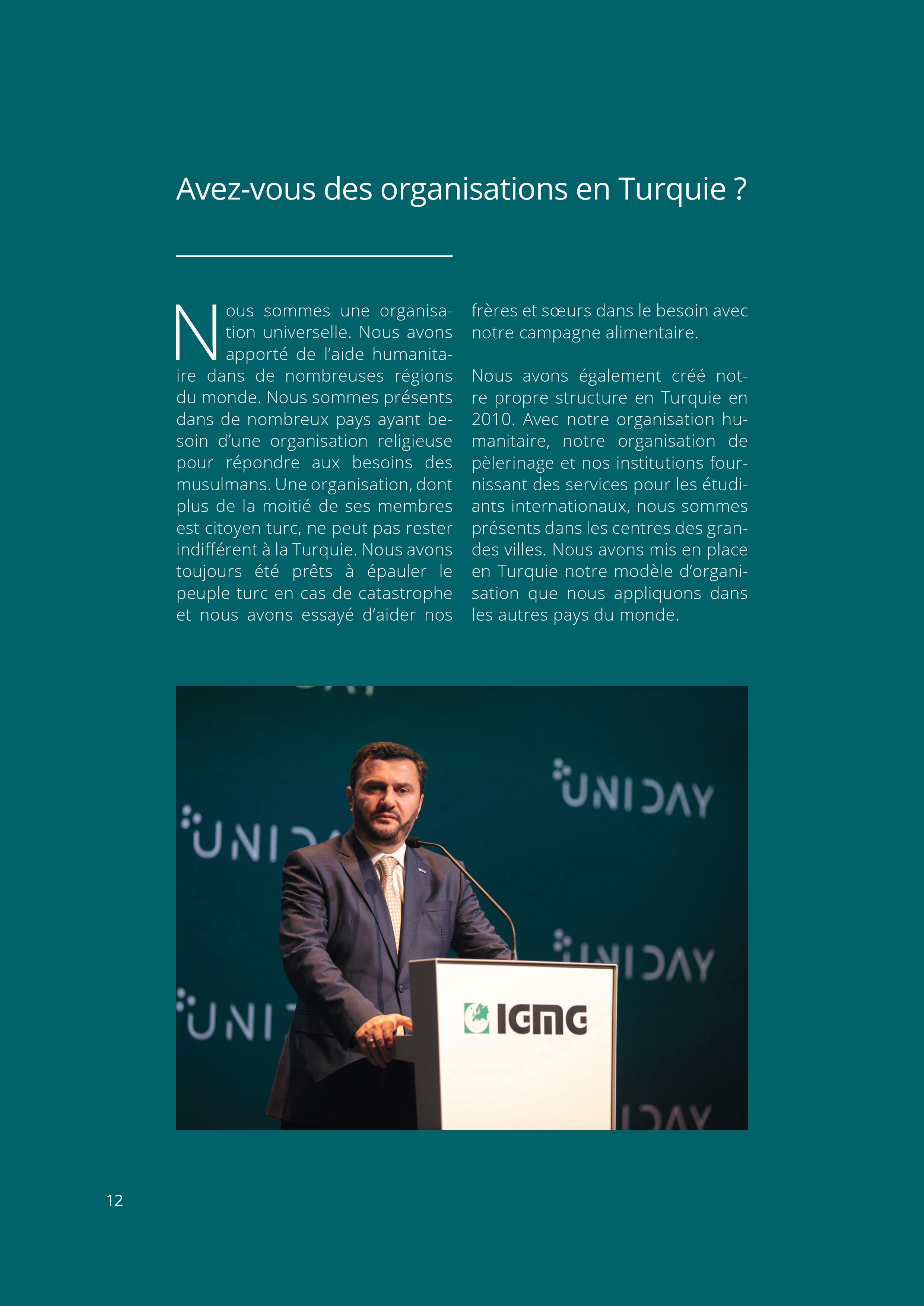 Le Passé et le Présent de l'IGMG/CIMG